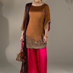 Mustard - Red Gloss silk | P-295 | Khudabaksh