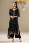 Black Crinkle Chiffon | P-296 | Khudabaksh