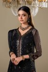 Black Crinkle Chiffon | P-296 | Khudabaksh