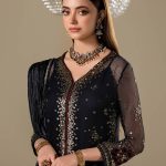 Black Crinkle Chiffon | P-296 | Khudabaksh