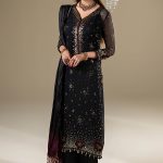 Black Crinkle Chiffon | P-296 | Khudabaksh