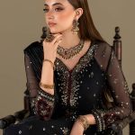 Black Crinkle Chiffon | P-296 | Khudabaksh