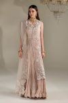 Pastle Pink Organza 3d thread Work | P-298 | Khudabaksh