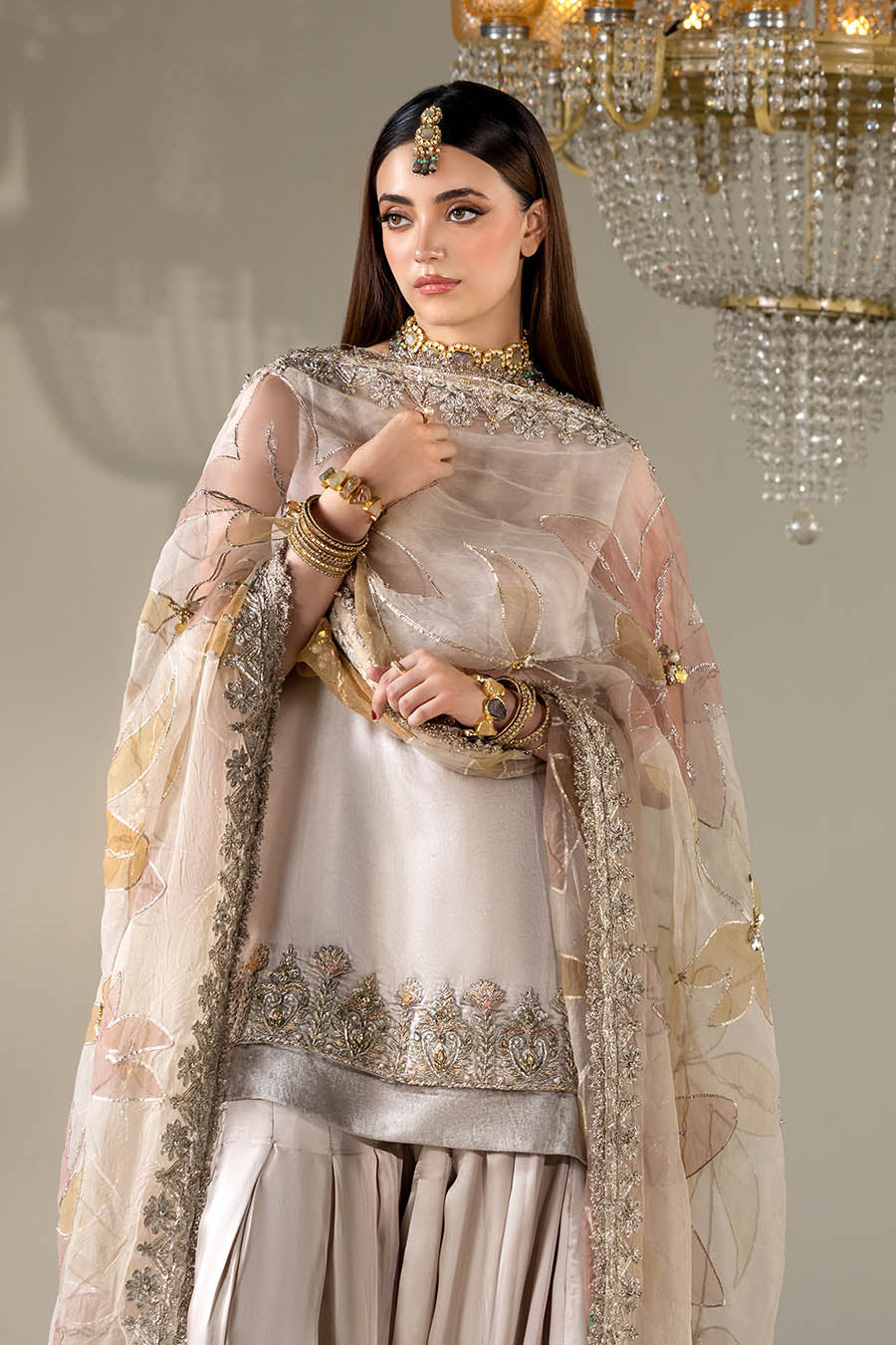 Silver Grey Gloss Silk | P-299 | Khudabaksh