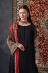 Black Crinkle Chiffon | P-300 | Khudabaksh