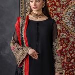 Black Crinkle Chiffon | P-300 | Khudabaksh