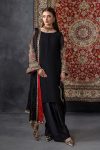 Black Crinkle Chiffon | P-300 | Khudabaksh