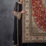 Black Crinkle Chiffon | P-300 | Khudabaksh