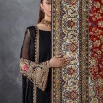 Black Crinkle Chiffon | P-300 | Khudabaksh