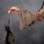 Black Crinkle Chiffon | P-300 | Khudabaksh