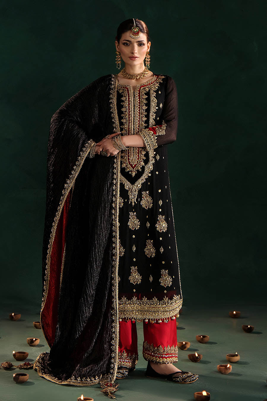 Black Krinkle Chiffon | P-301 | Khudabaksh