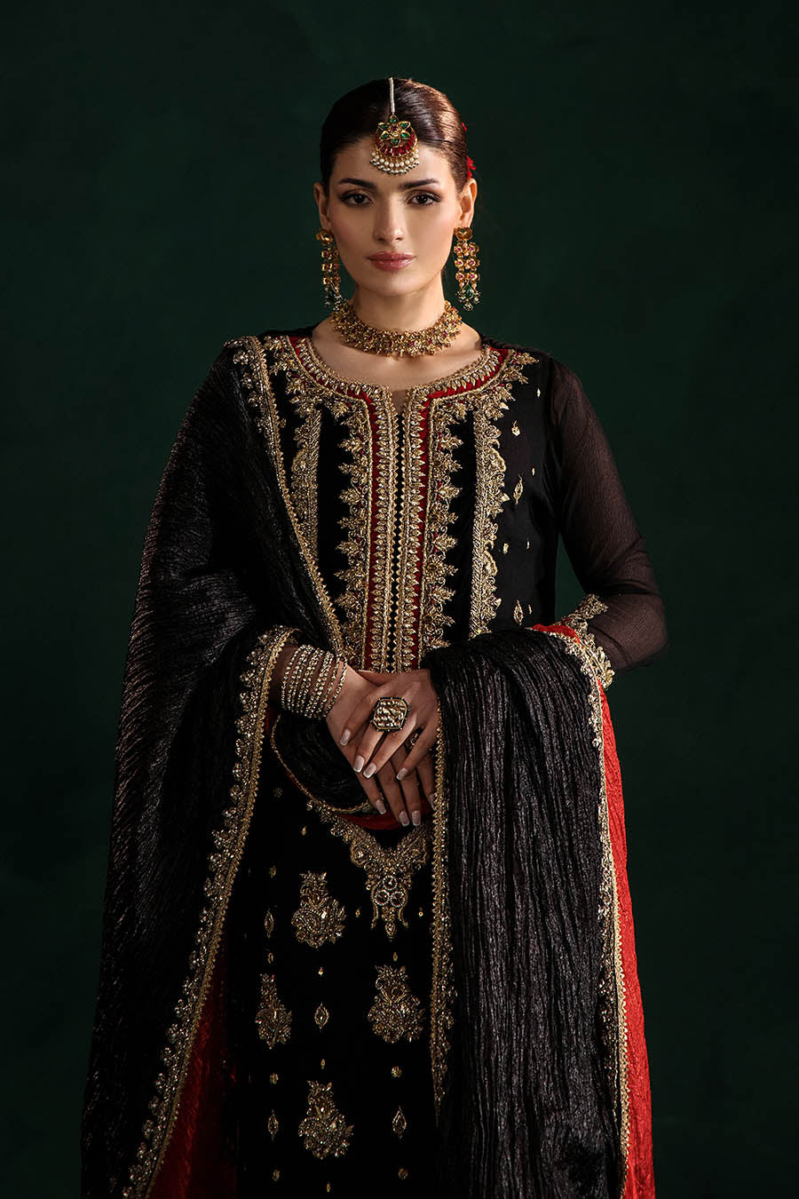 Black Krinkle Chiffon | P-301 | Khudabaksh