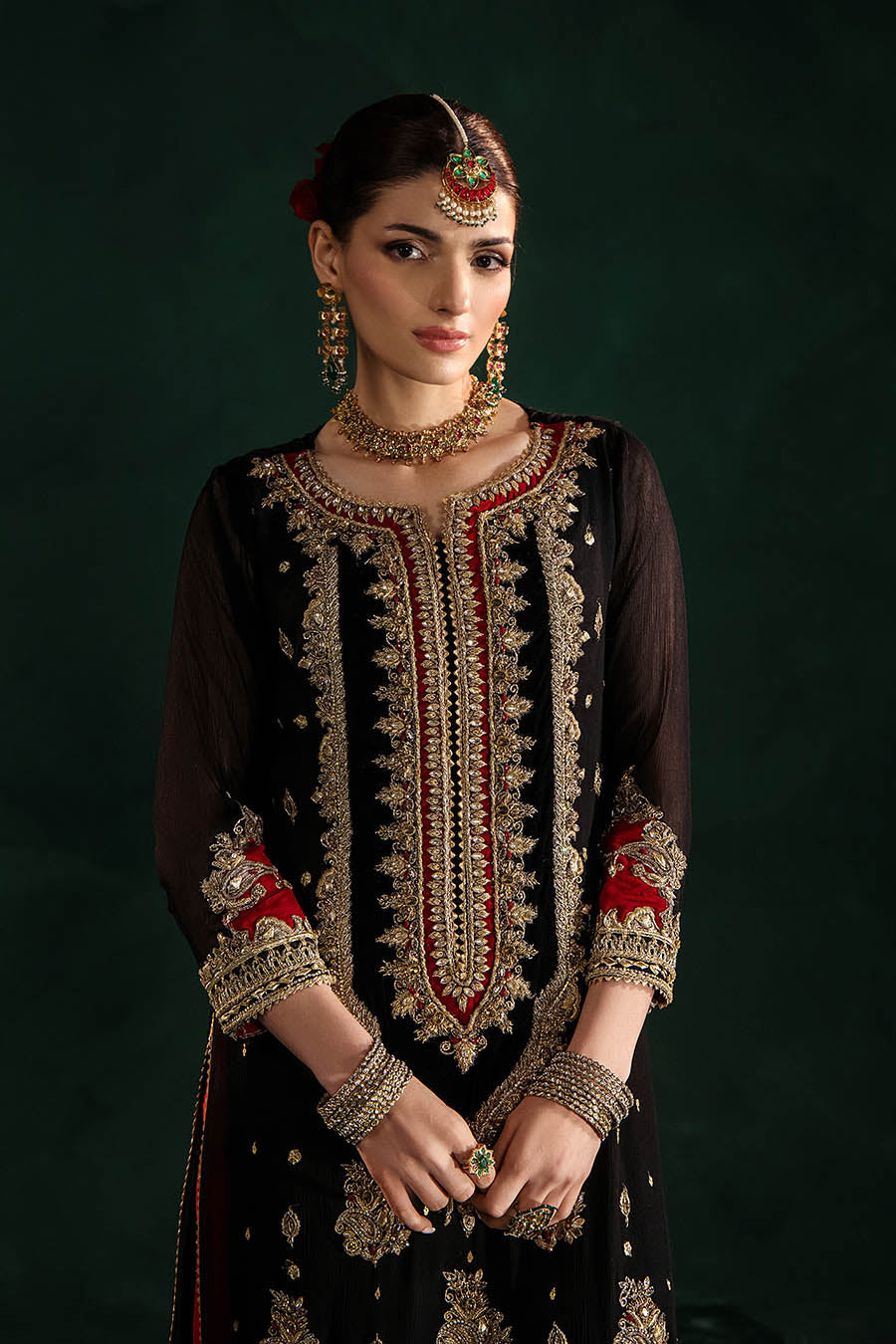 Black Krinkle Chiffon | P-301 | Khudabaksh