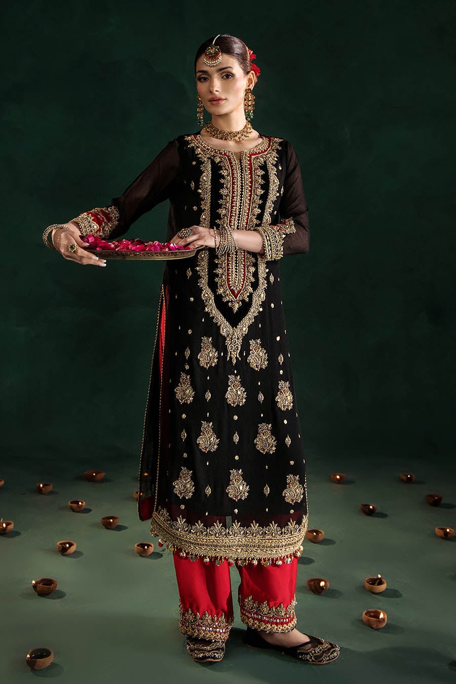 Black Krinkle Chiffon | P-301 | Khudabaksh