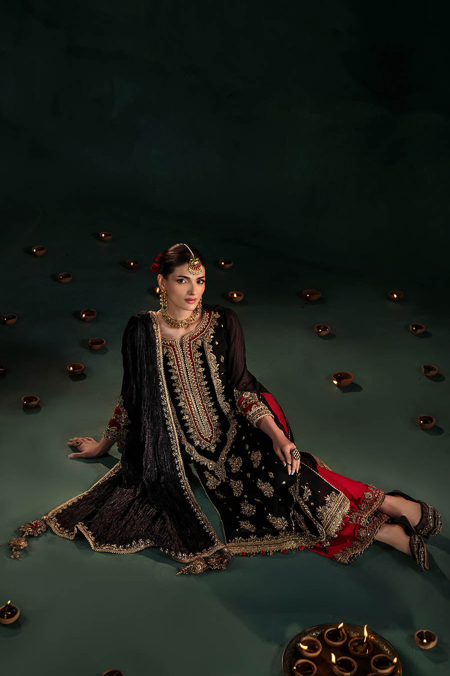 Black Krinkle Chiffon | P-301 | Khudabaksh