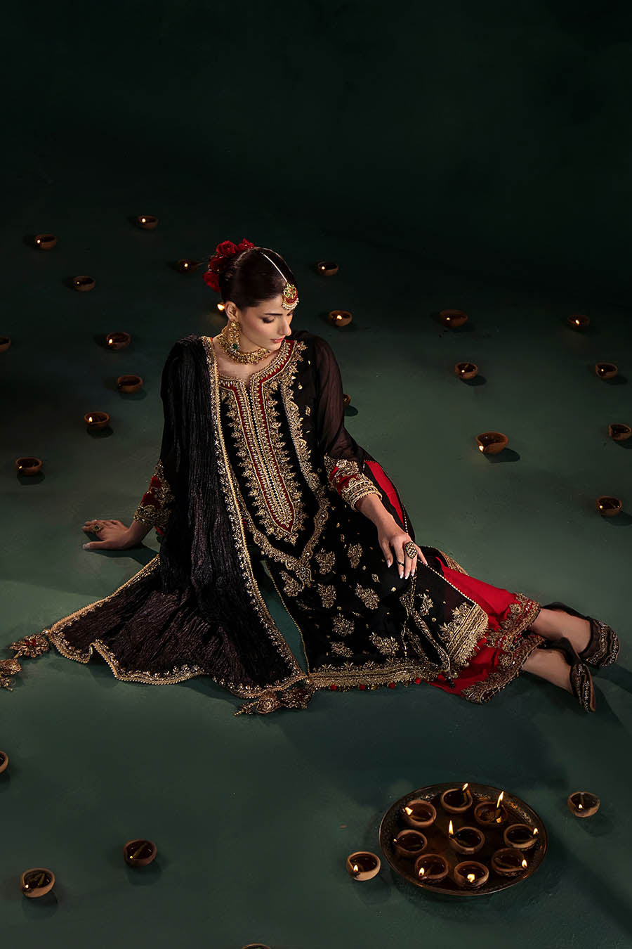 Black Krinkle Chiffon | P-301 | Khudabaksh