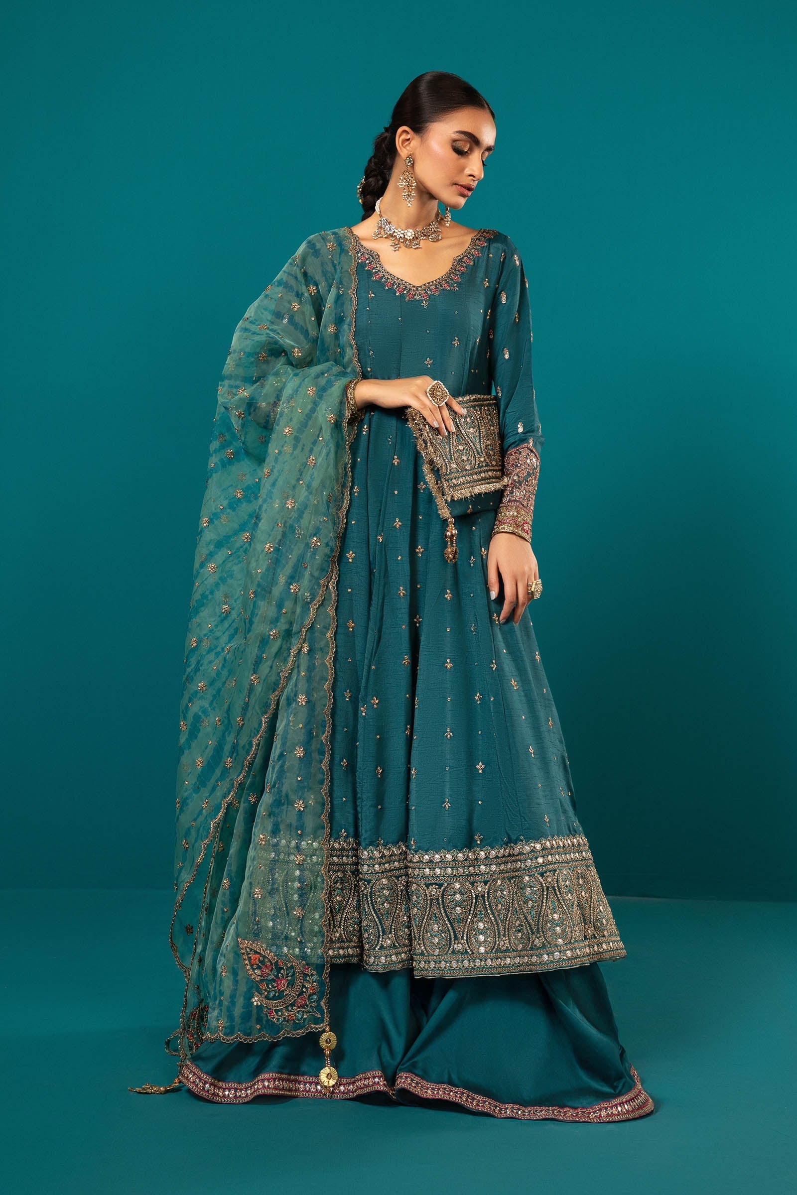 3 Piece Embroidered Suit