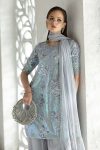Embroidered Chiffon | SF-EF26-06-Sky Blue | Maria B