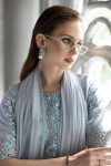 Embroidered Chiffon | SF-EF26-06-Sky Blue | Maria B