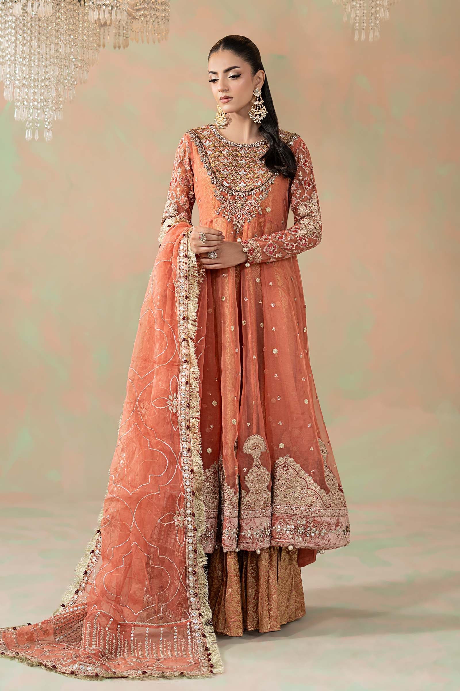 3 Piece Embroidered Organza Suit