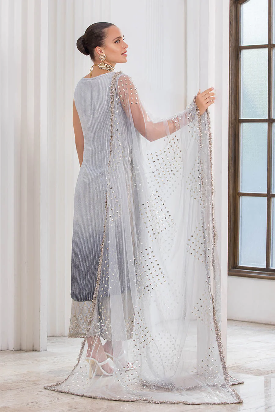 Shimming Ginger Chiffon | P-282 | KHUDABAKSH