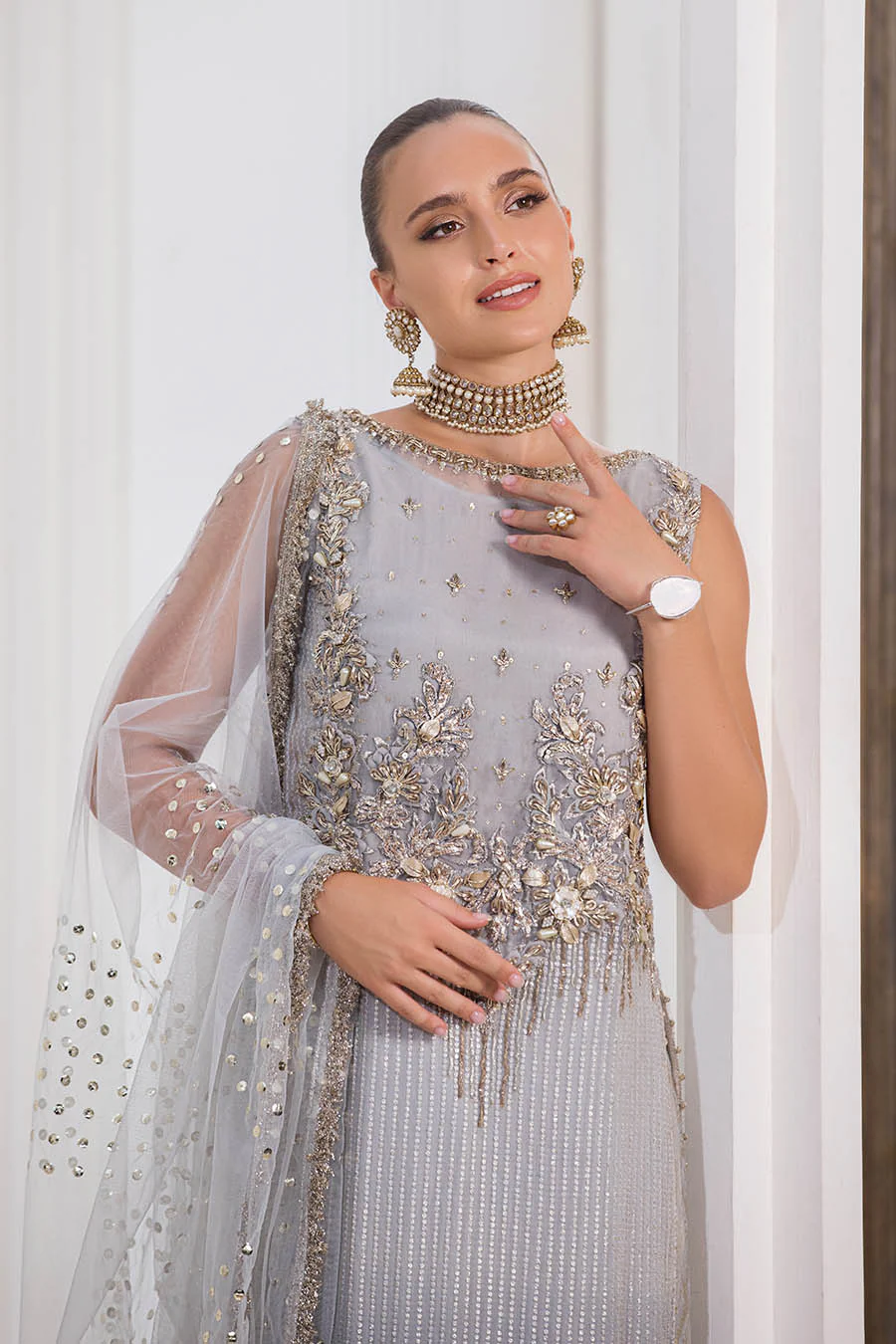 Shimming Ginger Chiffon | P-282 | KHUDABAKSH