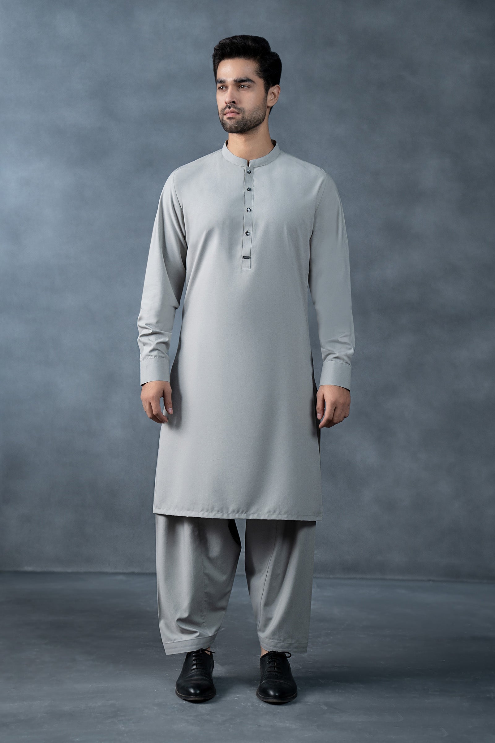 Kameez Shalwar Blended | 2PW25-11-Cement | Maria B