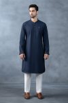Nova Yarn Dyed Khaddar Kurta | KRW25-29-Evening Blue | Maria B