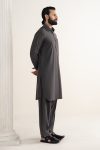 kameez Shalwar Blended | 2PSS26-07-Cobalt Grey | Maria B