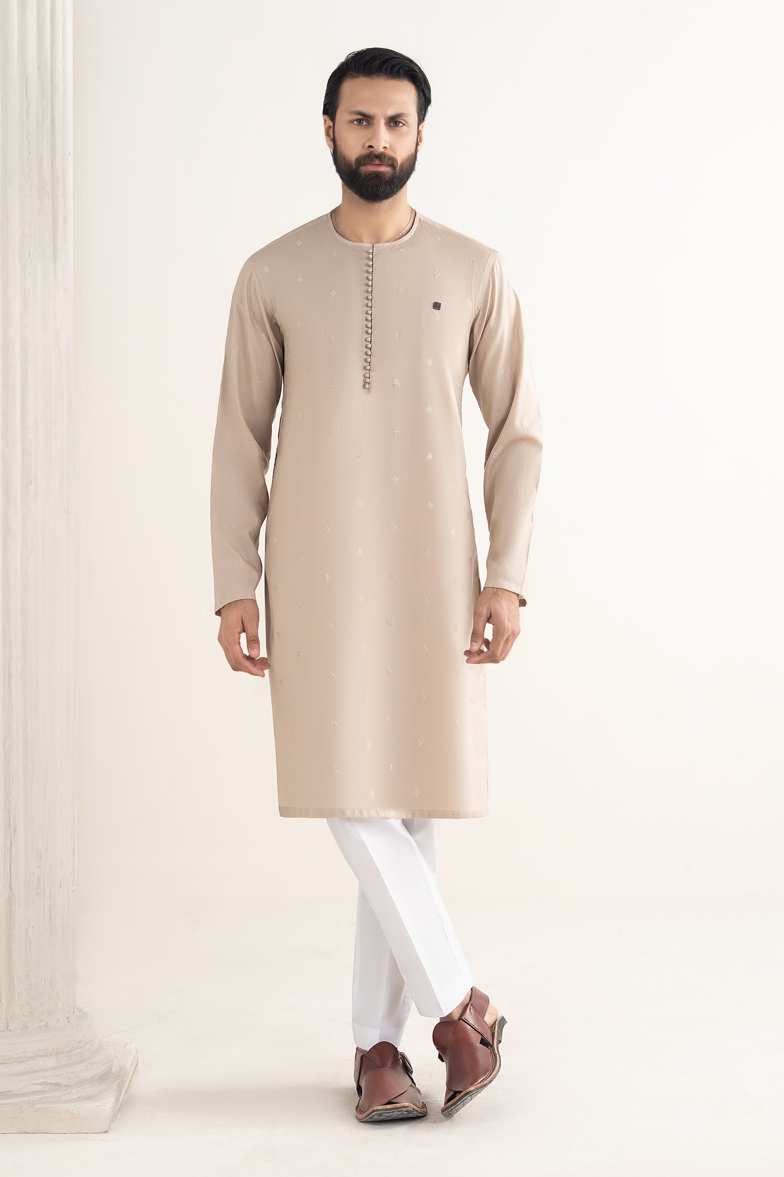 Embroidered Abalone Kurta | KRSS26-13-Abalone | Maria B