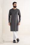 Blended Kurta | KRSS26-14-Lava Grey | Maria B