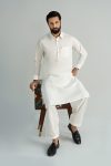 Men Kameez Shalwar Cotton | 2P25-04-Off White | Maria B