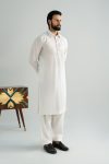 Men Kameez Shalwar Cotton | 2P25-04-Off White | Maria B