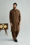 Kameez Shalwar Blended | MBMS-2P25-07-Chocolate Brown | Maria B