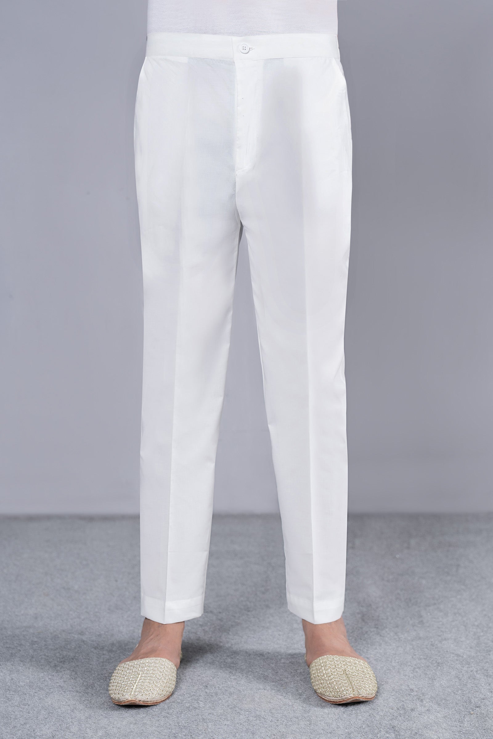 Men's Cotton Trouser | TRW25-18-White | Maria B