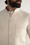 Pure Karandi Waistcoat | WCSS26-17-Feather Cream | Maria B