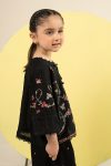 Embroidered Dobby Lawn | EA26-13-Black-2-4 | Maria B