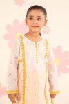 Embroidered Lawn | EF25-66R1-White and Yellow-2-4 | Maria B