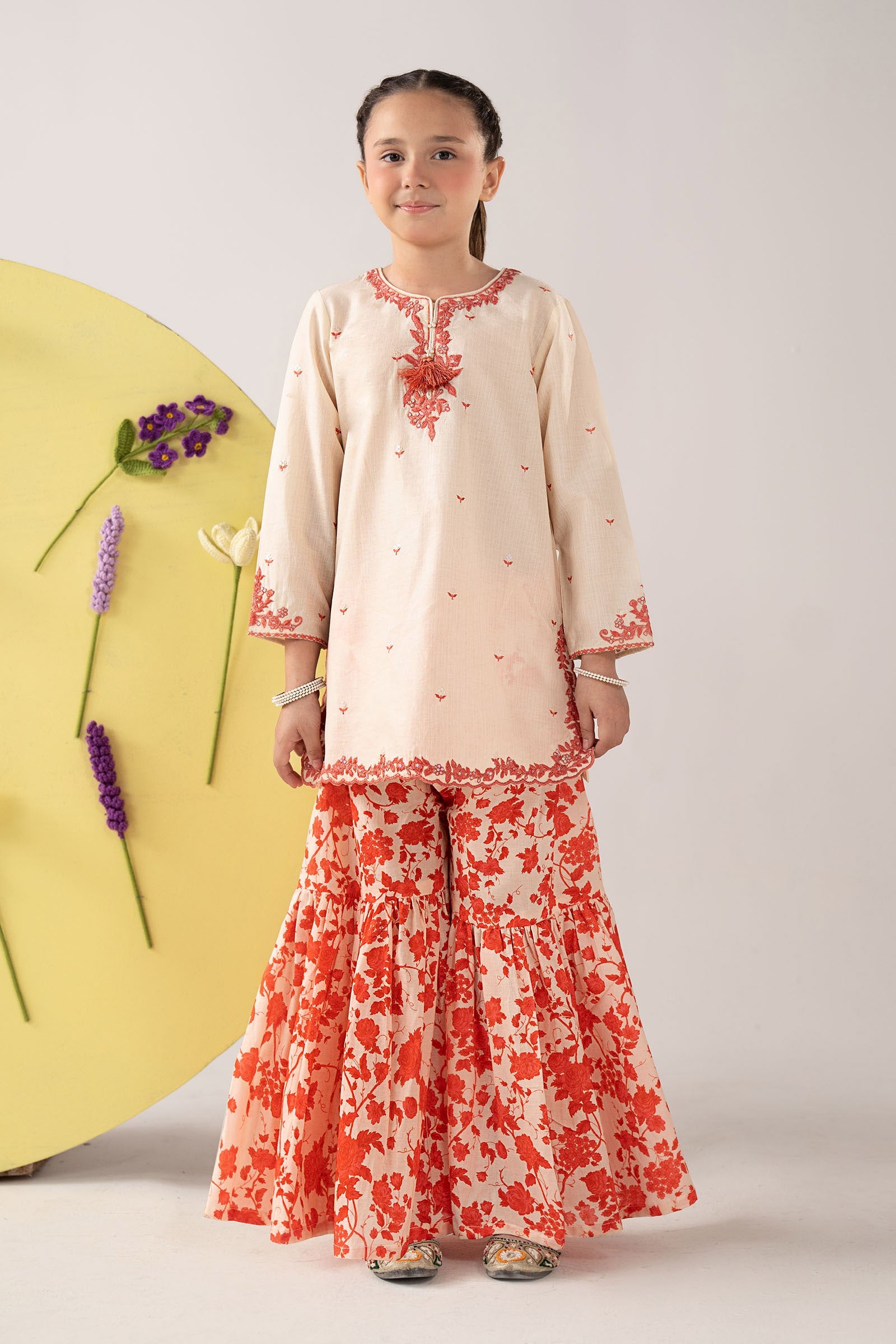 Embroidered Dobby Lawn | EF26-15-Off White | Maria B