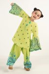 Embroidered Lawn Suit | EF26-30-Green-2-4 | Maria B