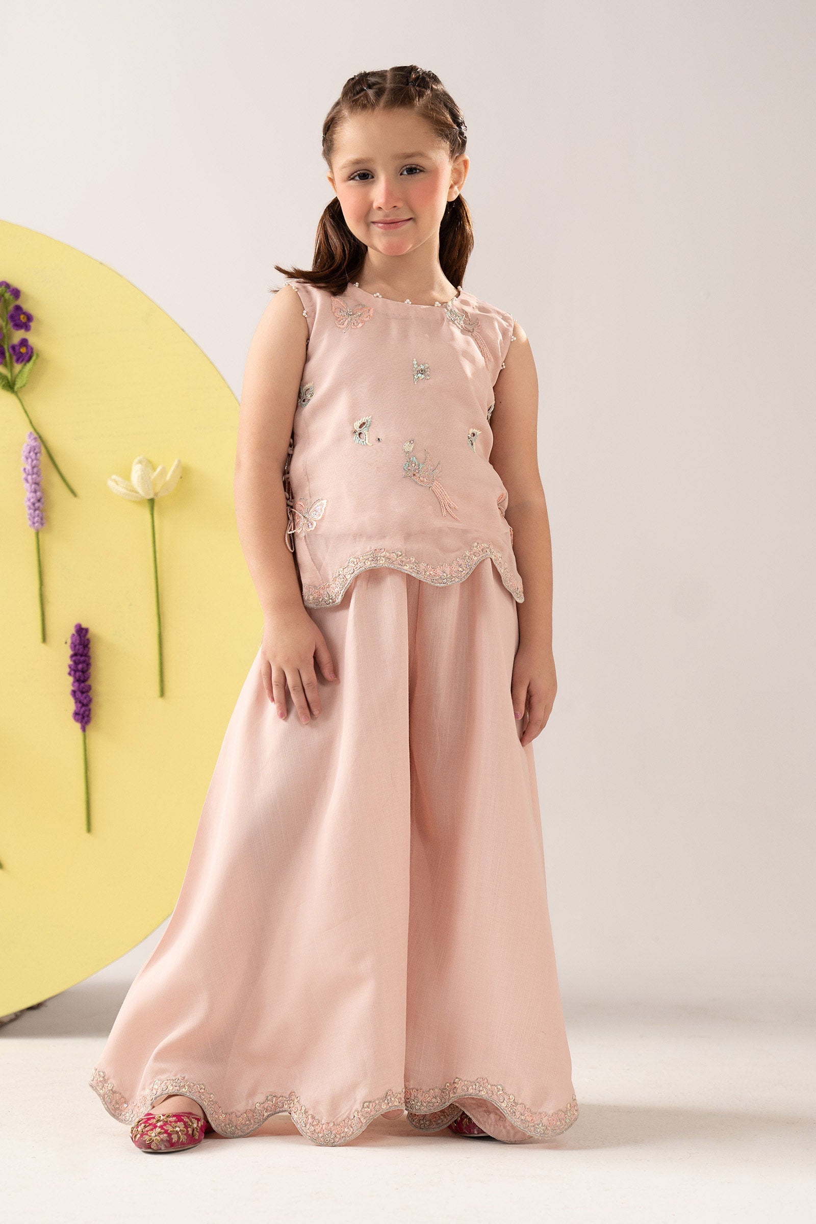 Embroidered Chiffon | EA26-01-Pink-4-6 | Maria B