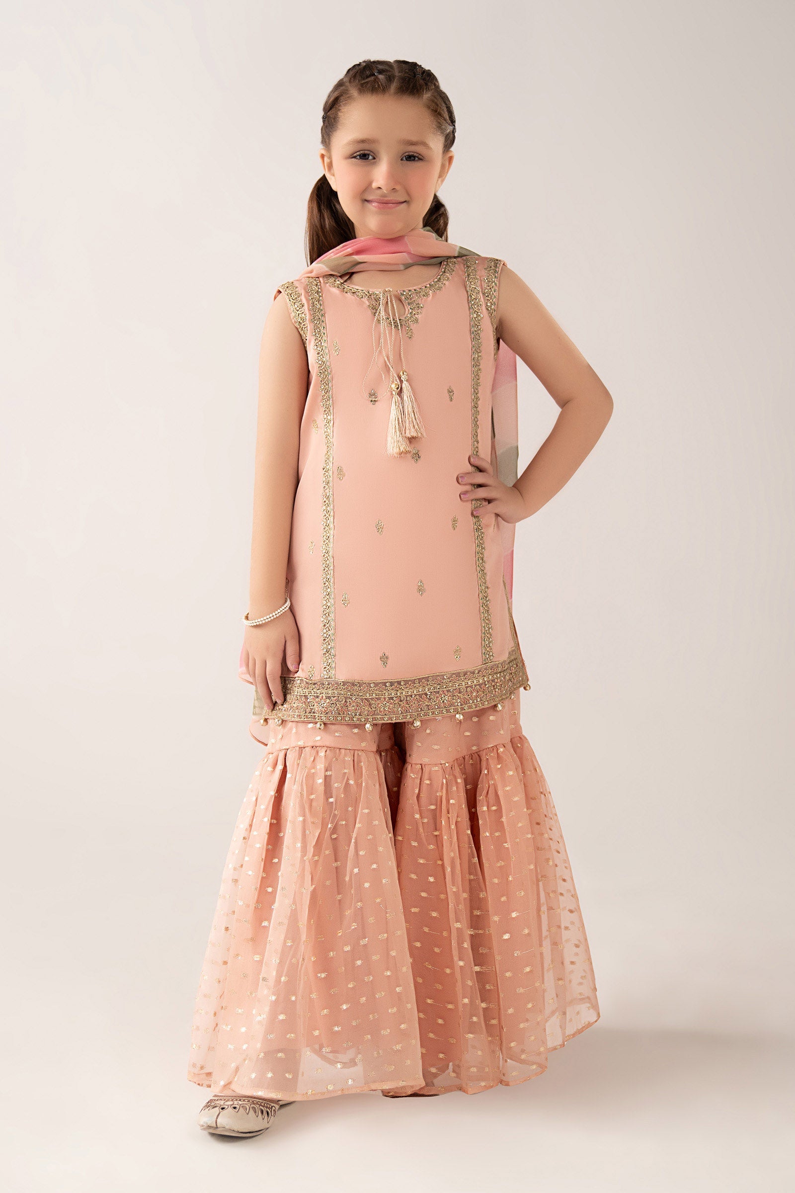 Embroidered Cotton Satin | EF25-35R1-Pink-2-4 | Maria B