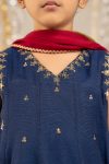 Embroidered Cotton Net | EF26-22-Dark Blue-4-6 | Maria B