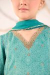 Embroidered Raw Silk | EF26-49-Sea Green-2-4 | Maria B