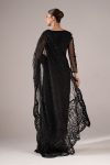 Embroidered Net Saree | EF22-41R1-Black | Maria B