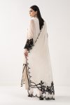 Embroidered Chiffon Suit | EF26-13-Off White | Maria B
