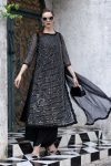 Embroidered Organza | EF26-23-Black | Maria B