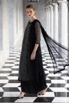 Embroidered Organza | EF26-23-Black | Maria B