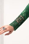 Embroidered Chiffon Saree | EF26-73-Green | Maria B