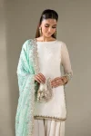 Crinkle Chiffon hand-embroidered | P-294 | Khuda Baksh